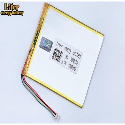 Plug 1.0-5P Lipo Tablet PC 3.7V 3090110 Rechargeable 3800mah li-polymer battery