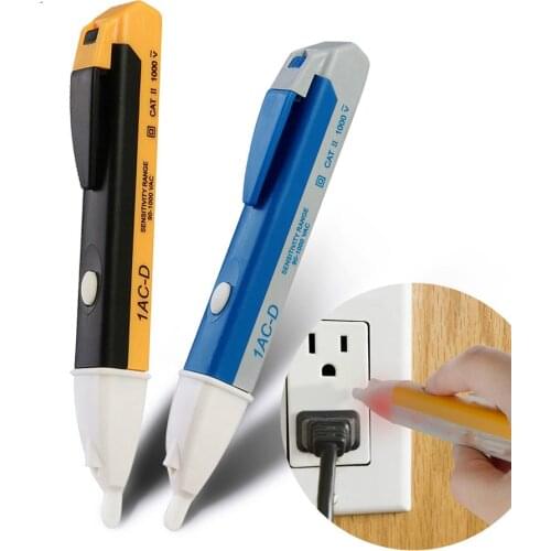 AC 110V 220V Voltmeter Voltage Probe Volt Meter Power Detector Tester Non-Contact Socket Wall Electric Indicator 90-1000V