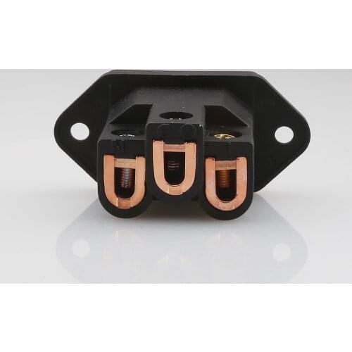 High Quality Audio Grade Pure Copper plated IEC Inlet Socket Audio IEC Inlet Socket