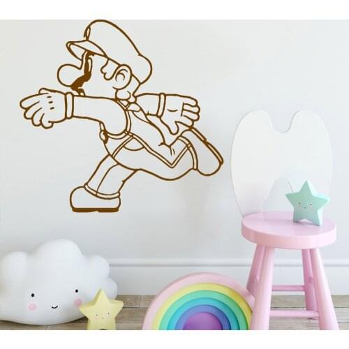 Amusing Super Mario Gamer Vinyl Stickers For Baby Kids Rooms Bedroom Decor Diy Pvc Room Decoration Accessories