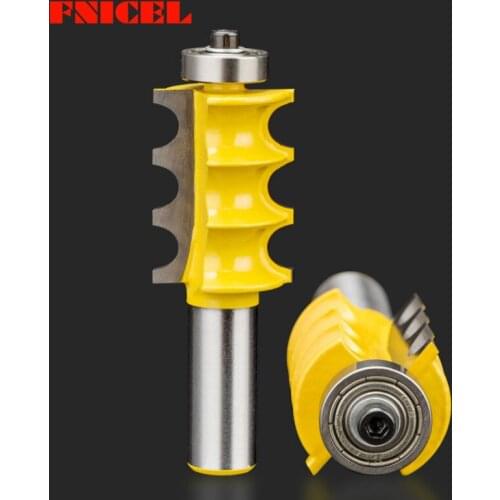 1/4" 1/2" 8mm Shank Large Triple Bead Column Face Molding Router Bit Cabinet Line Knife for Woodworking Milling Cutter Tools