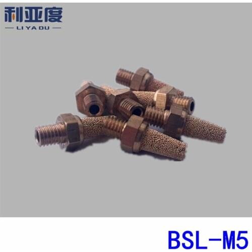 10PCS/LOT Pneumatic components BSL-M5 Pneumatic fittings/Solenoid valve silencer Copper material SL-M5
