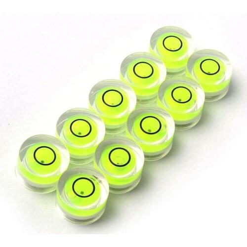10Pcs 14x8mm Round Bubble Level Mini Spirit Level Bullseye Level Measurement Instrument Tools