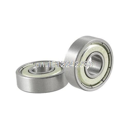 2 Pcs 7 x 19 x 6 607ZZ Mini Deep Groove Ball Bearings