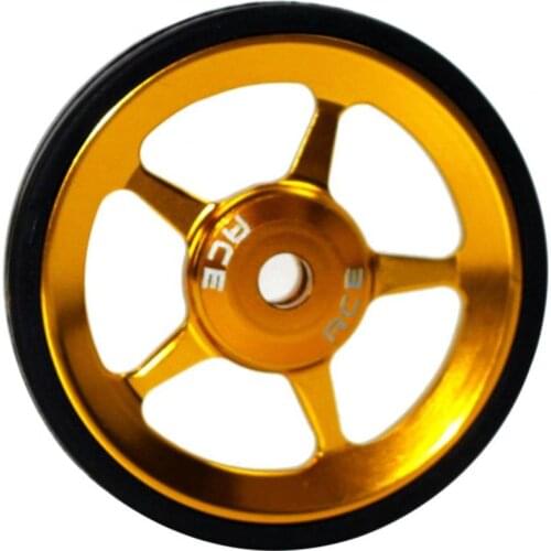 2Pcs Ultra-Light Aluminum Alloy Rubber Easy Wheels for Brompton Folding Bike carbon wheelset ruedas carbono bicicleta