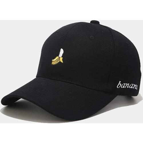 2020 New Style Cotton Banana Embroidery Baseball Cap Adjustable Snapback Hats for Men and Women