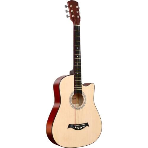 38 Inch Acoutic Guitar Basswood Colorful String Rosewood Fretboard Folk Guitar for Beginner Chlidren AGT362