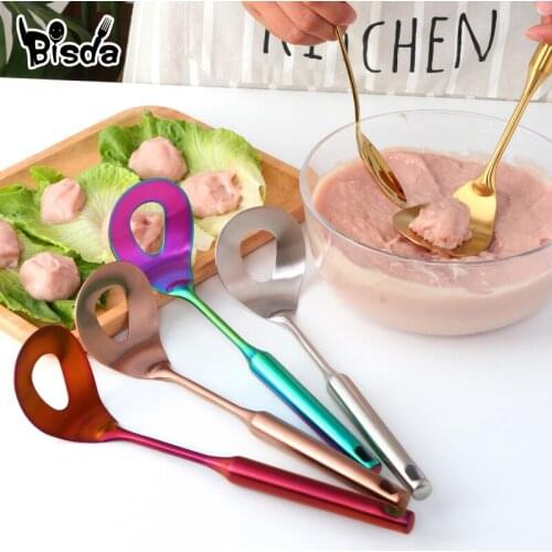 Non-Stick Meatball Maker Stainless Steel Meat Ball Spoon Creative Meat Ball Mold Kitchen Meat Tools Elliptical Leakage Hole