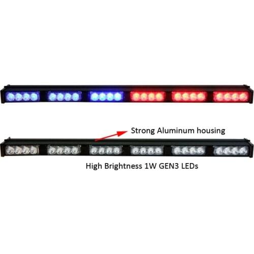 Free shipping! LED arrow stick, LED traffic advisor, led directional lightbar, car LED warning light, with 24pcs GEN3 1W LEDs