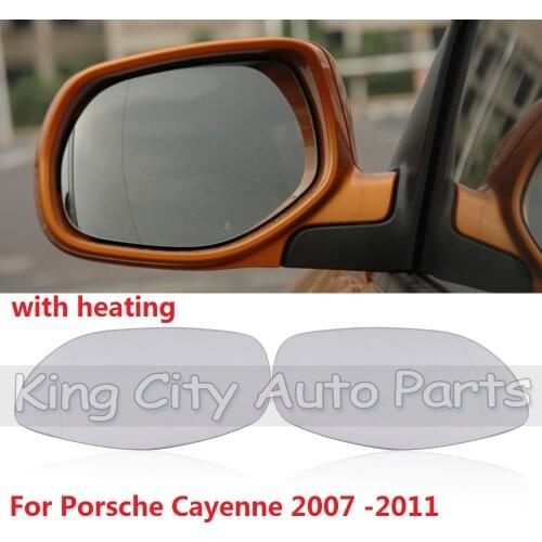 CAPQX For Porsche Cayenne 2007 2008 2009 2010 2011 Left or Right With Heating Side Rearview Mirror Glass Rear View Mirror Lens