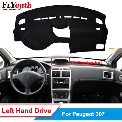 Car Dashboard Cover For Peugeot 307 Sun Shade Dash Mat Dash Board Cover Carpet Anti-UV Non-slip Automobile Car Styling 1Pc