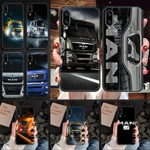 Car MAN Truck Phone case For Huawei Honor 6 7 8 9 10 10i 20 A C X Lite Pro Play black trend coque fashion hoesjes soft shell 3D