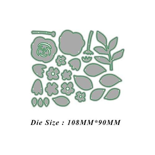 JMCRAFT 2021 New Beautiful Flowers And Leaves Metal Cutting Dies DIY Scrapbook Handmade Paper Craft Metal Steel Template Dies