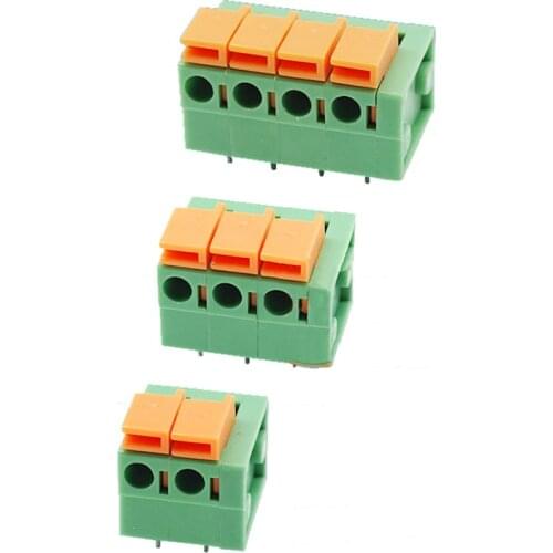 5.08 mm pitch 3 Poles Spring Crimping Terminal Blocks Horizontal Wiring ( 40 units a pack)