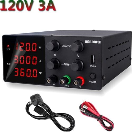 Adjustable 120V 3A DC Laboratory Regulated Lab Power Supply 30V 10A 60V 5A USB Voltage Regulator Stabilizer Switching 110V 220V