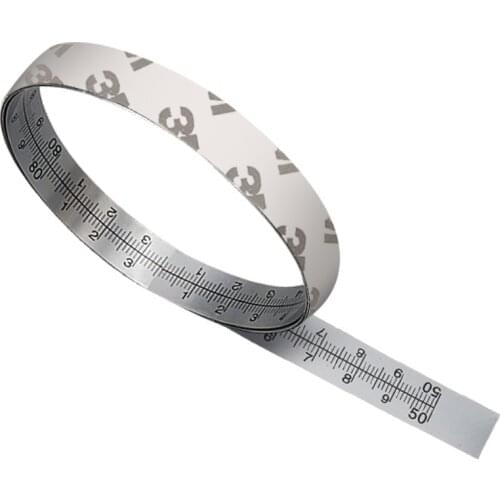 Stainless Steel A Scale Sticky Ruler for DIY Woodworking T Track Aluminium Woodworking