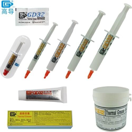Net Weight 0.5/1/3/7/15/30/20/70/150 Grams GD32 Thermal Conductive Grease Paste Plaster CPU Heat Sink Compound MB SSY SY ST CN