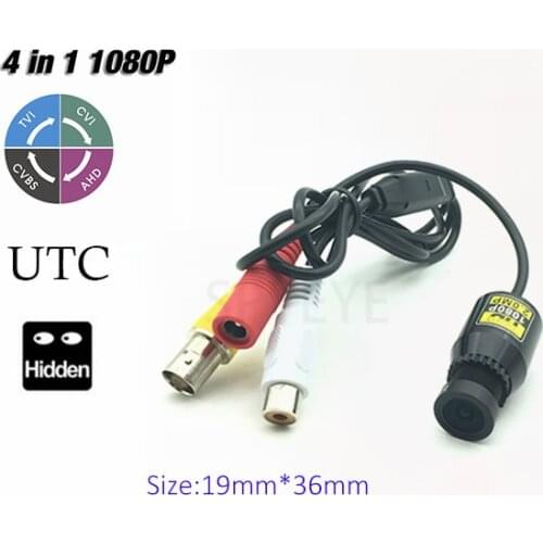 Miniature Bullet Sony IMX323 1080P Mini Bullet AHD/TVI/CVI/CVBS Video Output UTC 4 IN 1 Wide Angle Ahd Micro Camera With Bracket