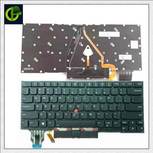 New Original US English Backlit Keyboard For Lenovo Thinkpad X1 Carbon 7th Gen X1C 2019 Laptop Backlight Teclado SN20R55563