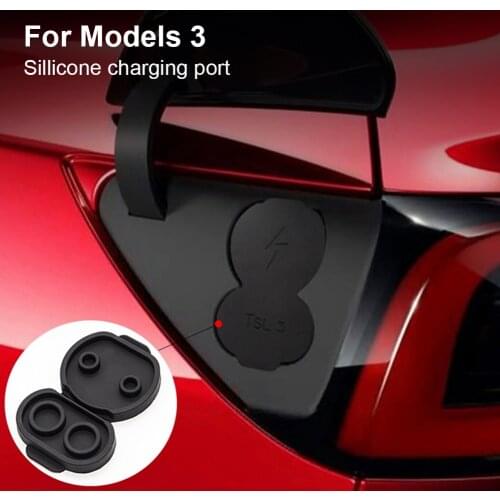 2021 New For Tesla Model 3 Accessories Europe Plug Car Charging Port Dust Protective Cover Car Model 3 Accessories