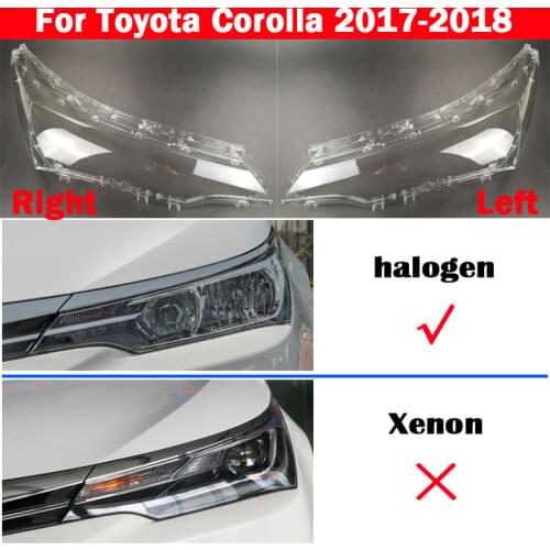 All New Halogen Transparent Car Protective Front Glass Lens Lamp Shade Shell For Toyota Corolla 2017-2018 Auto Headlight Cover