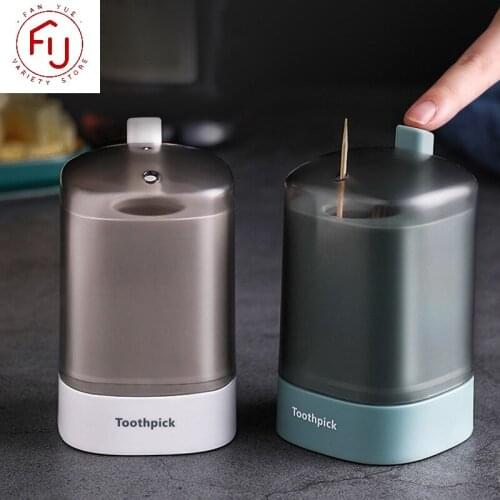 New Automatic Pop-up Toothpick Box Portable Practical Durable Push Holder Container for Restaurant Kitchen Toothpicks Dispenser