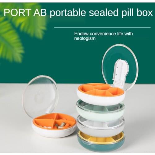 Weekly 4 Grids Pill Organizer Cut Drug ,Stackable 4 Times a Day Pill Box,Travel Medicine Pill Case For Personal Health Care New