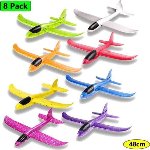 Foam Glider Planes Airplanes Hand Throwing toy 36CM 48cm Flight Mode Inertia Planes Model Aircraft for Kids Outdoor Sport