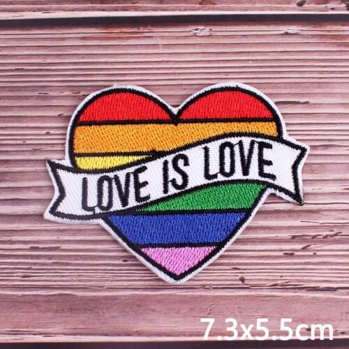 Rainbow Flag Patches On Clothes Gay Patch Pride Iron On Patches For Clothing Stickers Badge Embroidery Patch LGBT Accessories