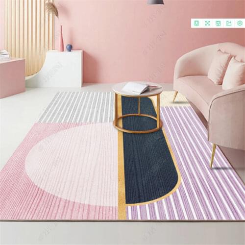 Pink Girls Bedside Carpets Dywan Coffee Table Floor Mat Kid Climbing Play Area Rug Style Simple Carpet Nordic Large Home Modern