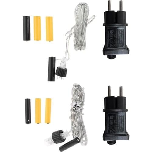 EU Plug AA AAA Battery Eliminator Replace 2x 3x AA AAA Battery Power Supply Cable for Radio Holiday LED Light Electric Toy