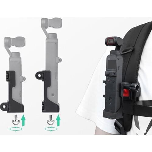 Foldable Adapter Bracket for Pocket 2 Camera Dual-ear Connecting Base Seat Backpack Bike Clamp Clip