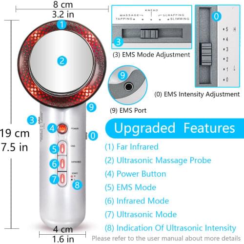 Ultrasonic Cavitation Weight Loss EMS Body Slimming Massager Anti Cellulite Fat Burner Patch Galvanic Infrared Therapy Products