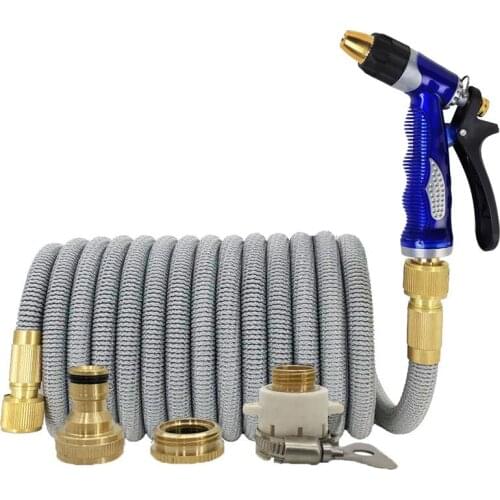25 FT-125 FT Garden Hose Expandable Rubber Hose With Faucet Connector Magic Garden Watering Hose High Pressure Car Wash Nozzle
