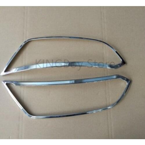 High quality ABS Chrome Front headlight Lamp Cover trim Front fog lamp cover trim For Ford Ecosport 2018