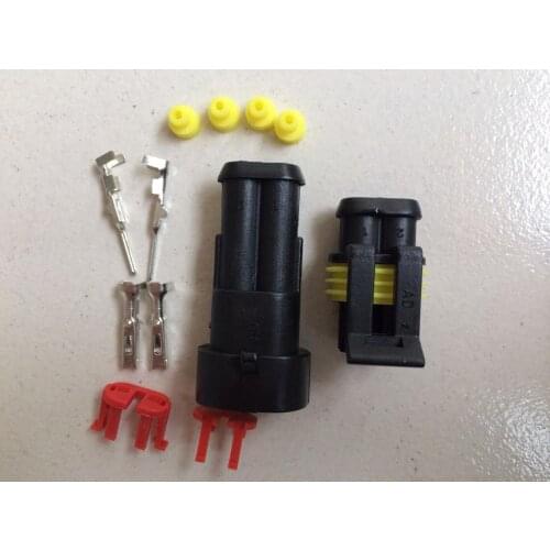 Factory DJ7021-1.5-21 DJ7021-1.5-11Auto male Female Terminal Connection Sets 2Pin HID Waterproof Electrical Wire Connector Kit