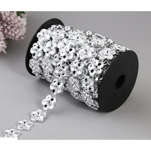 10Meter UV Plum Blossom Flower Bead Pendant Chain Door Curtain Wedding Party Christmas Holiday Venue Home Hotel Decoration