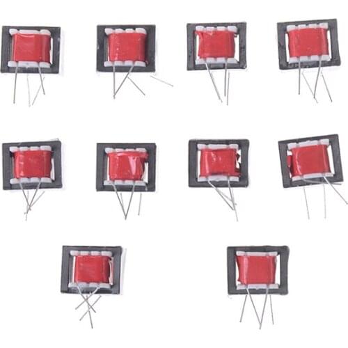10pcs Red Nickel Alloy Audio Transformers 600:600 Ohm 1:1 EI14 High Efficiency Isolation Transformers