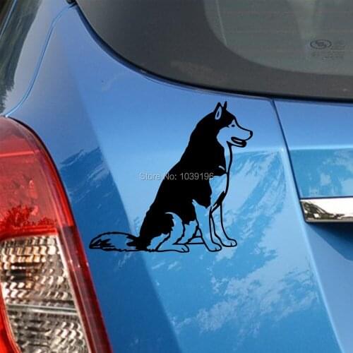 10 x Auto Decal Cartoon Car Sticker Funny Lovely Creative Lovely Pet Dog Husky Bumper Body Reflective Decal Pattern Vinyl