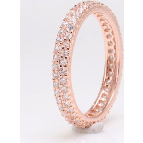 100% 925 Sterling Silver Pan Ring Rose Gold Charming Source Inspiration ring For Women Wedding Party Gift Fashion Jewelry