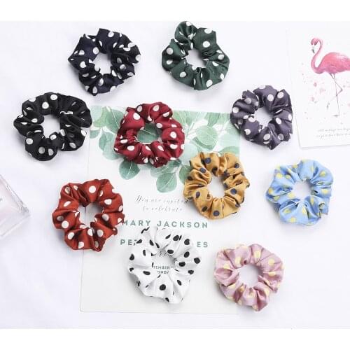 2020 New Design Korea Style Fashion Dots Women Headwear Girls Hair Accessories Elastic Hair Bands