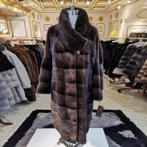 2020 winter real mink fur coat woman fashion mink fur coat High grade real mink fur coat Casual winter coat women fur