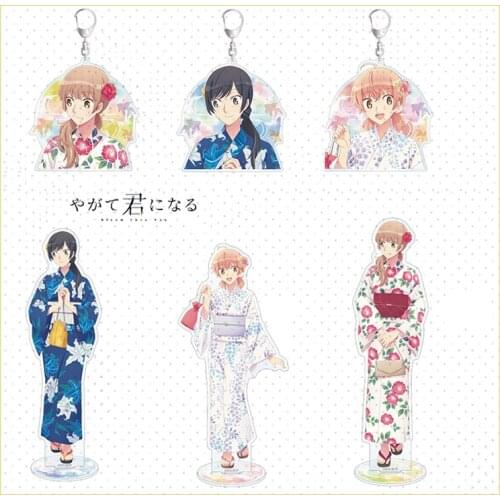 Anime Eventually I Will Become Yours Bloom Into Acrylic Stand Figure Model Keychain Pendant Saeki Sayaka Nanami Touko Koito Yuu