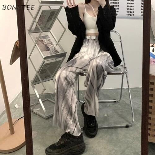 Wide Leg Pants Women Large Size 3XL Harajuku High Waist Chic Vintage BF Style Teens Streetwear Ins Soft Elastic Womens Trouser