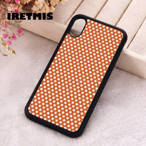 Iretmis 5 5S SE 2020 phone cover cases for iphone 6 6S 7 8 Plus X Xs XR 11 12 MINI Pro Max Soft Silicone TPU orange stars