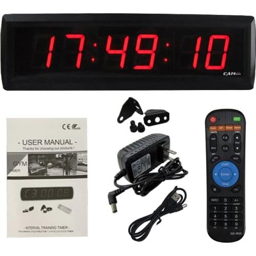 [GANXIN]Colorful Led display 7 segment 6 digits Wall Clock Escape Game Digital Countdown Clock With Remote