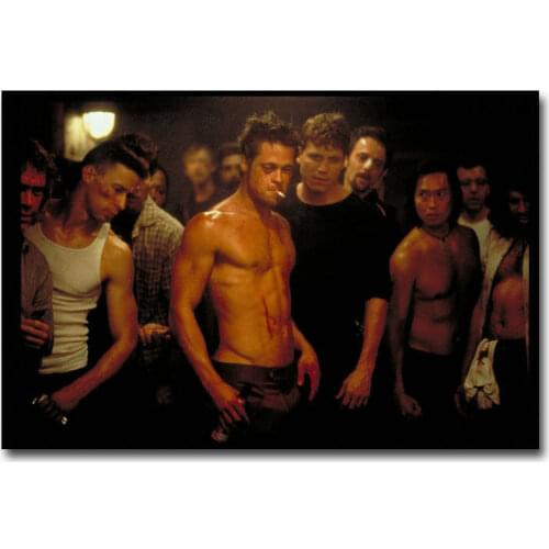 Fight Club Hot Movie 4 Silk Fabric Wall Poster Art Decor Sticker Bright