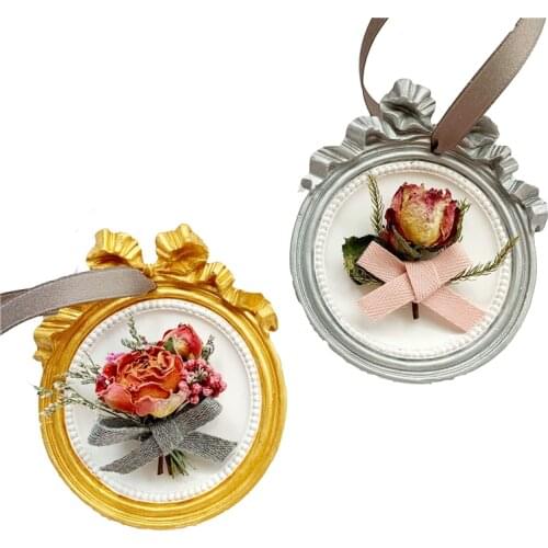 European Vintage Photo Frame Mould Gypsum Silicone Mold Diy Aromatherapy Essential Oil Plaster Crafts Car Pendant