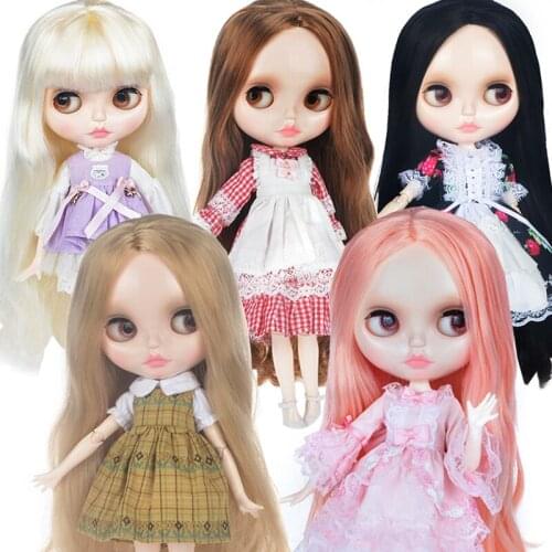 Neo Blyth Doll Customized NBL Shiny Face,1/6 OB24 BJD Doll Ball Jointed Doll Custom Blyth Dolls for Girl, Gift for Collection