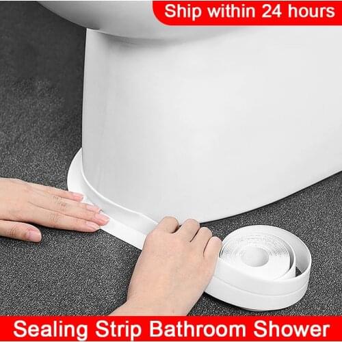3.2 M White Bathroom Shower Sink Bath Sealing Strip Tape White PVC Self-Adhesive Waterproof Wall stickers Bathroom Kitchen Tape